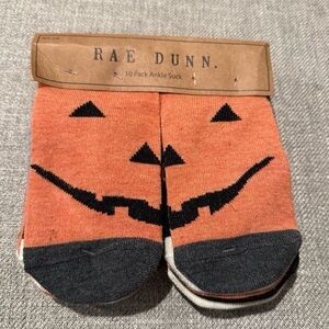 Rae Dunn Halloween Orange and Black Casual Socks